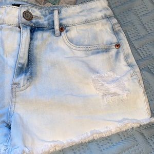 Aeropostale high waisted shorty distressed jean shorts sz 2